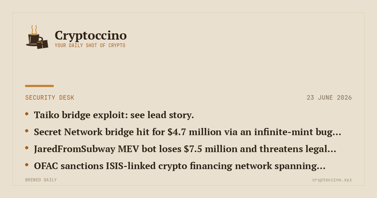 Security Desk — Cryptoccino